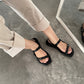 Arlene Buckled Strap Sandals (Black)