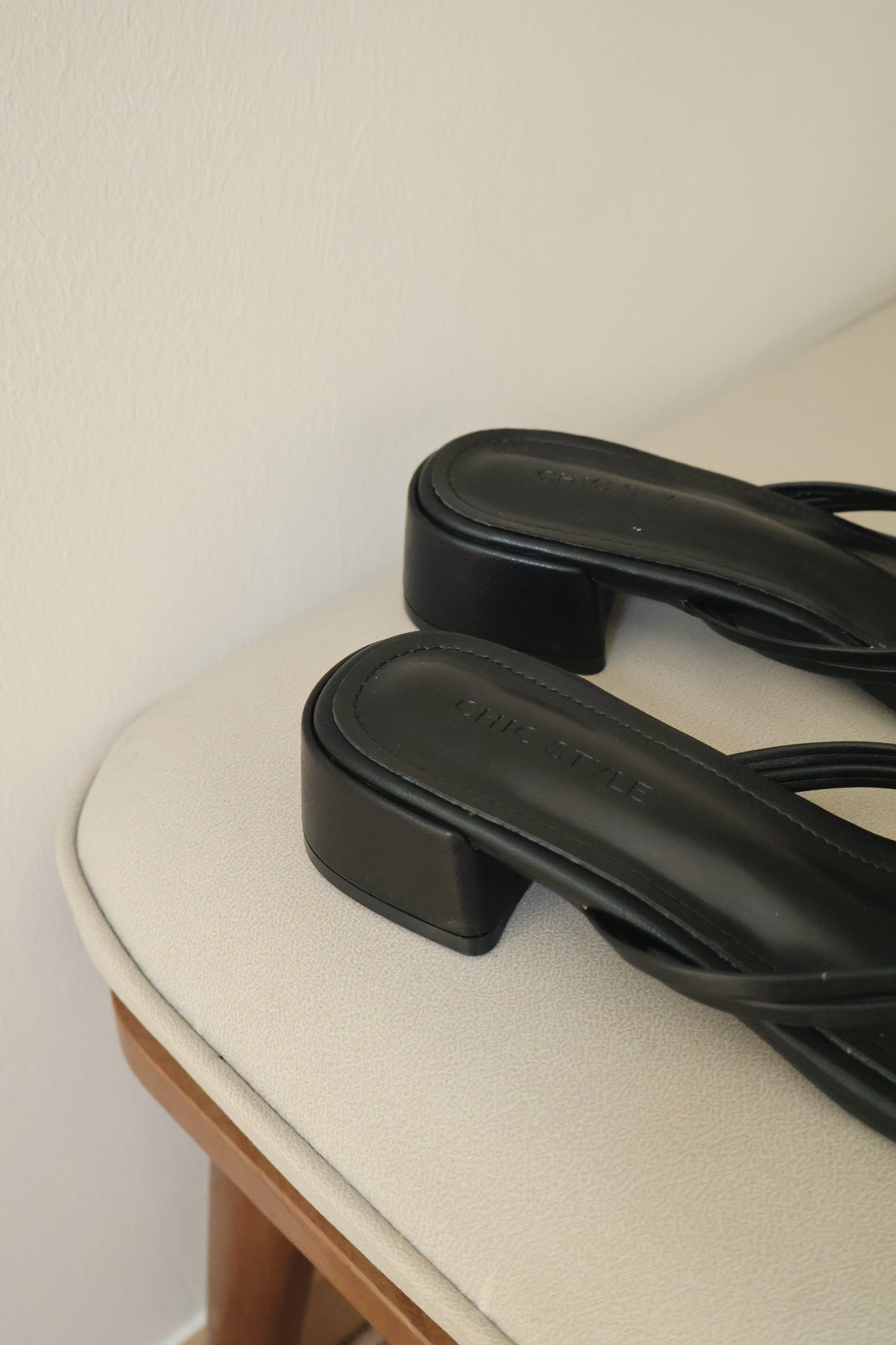 Mika Heartshape Rhinestone Heels (Black)