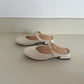 Shanell Slip On Mules (Cream White)