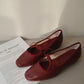 Bernice Mary Janes Flats (Red)
