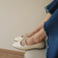 Bernice Mary Janes Flats (Cream White / 40 41)