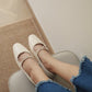 Bernice Mary Janes Flats (Cream White / 40 41)