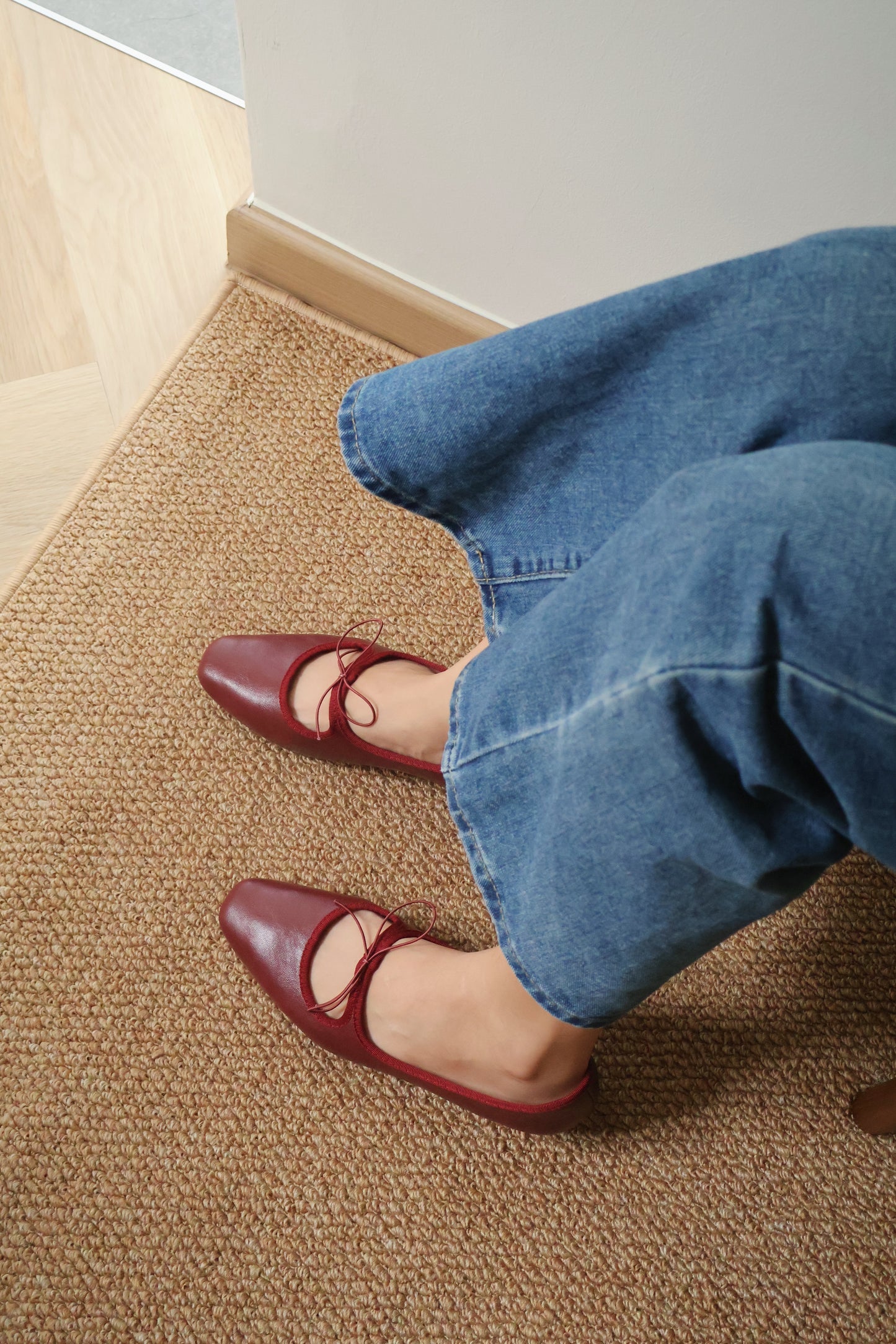 Bernice Mary Janes Flats (Red)