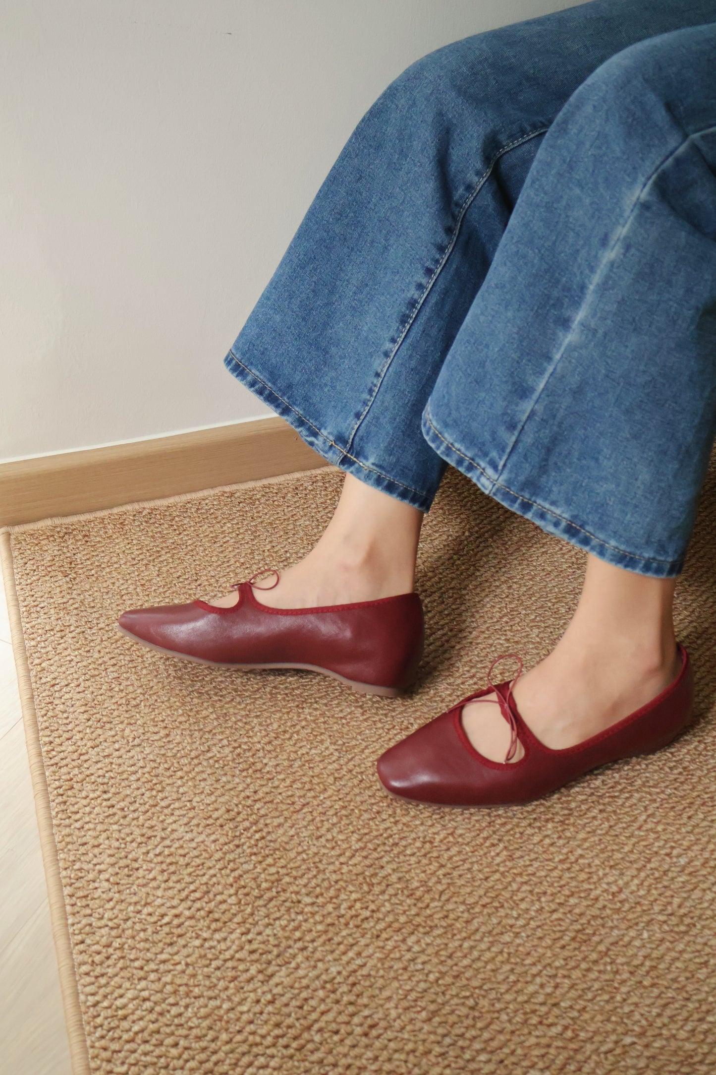 Bernice Mary Janes Flats (Red)