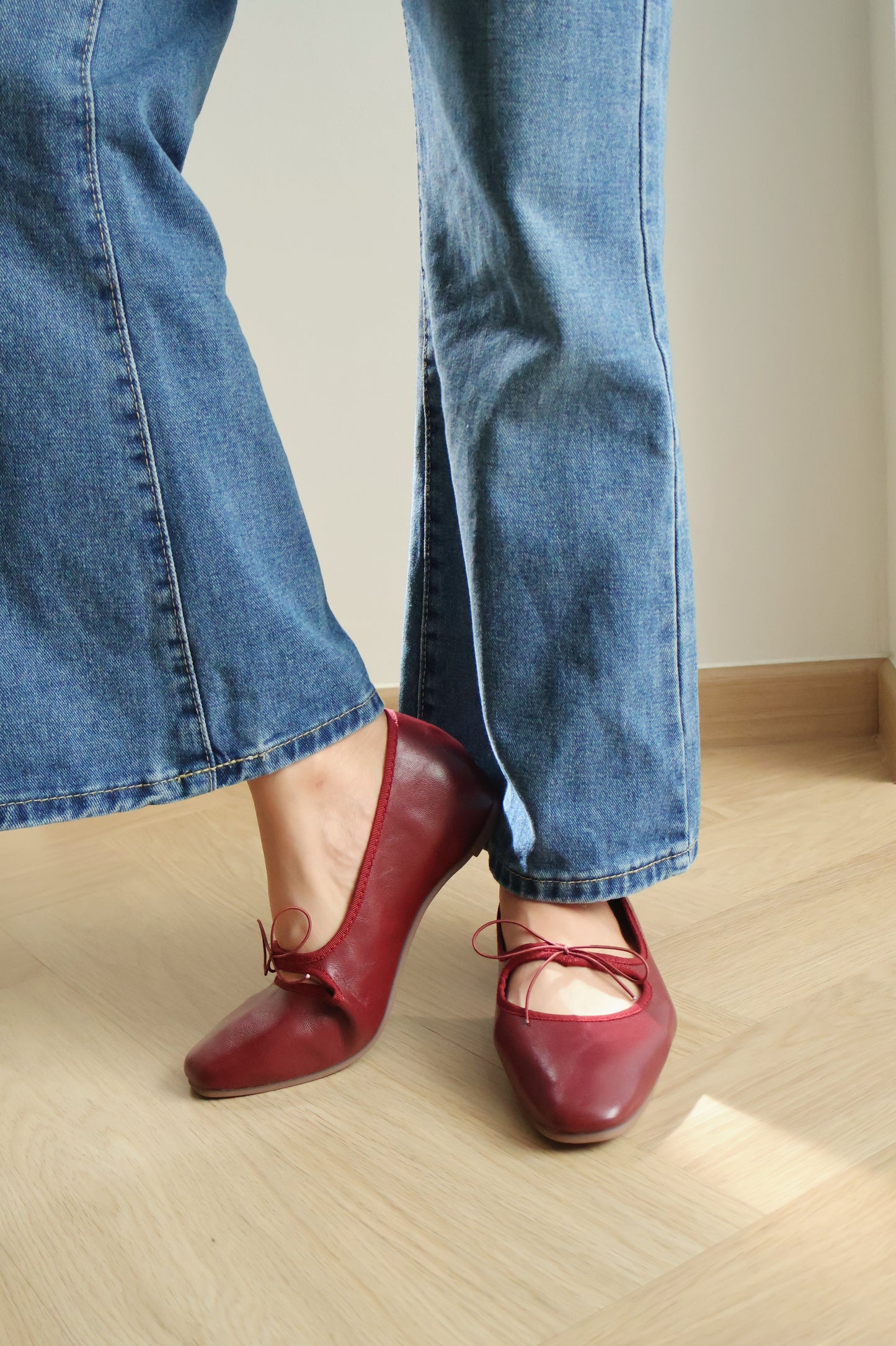 Bernice Mary Janes Flats (Red)