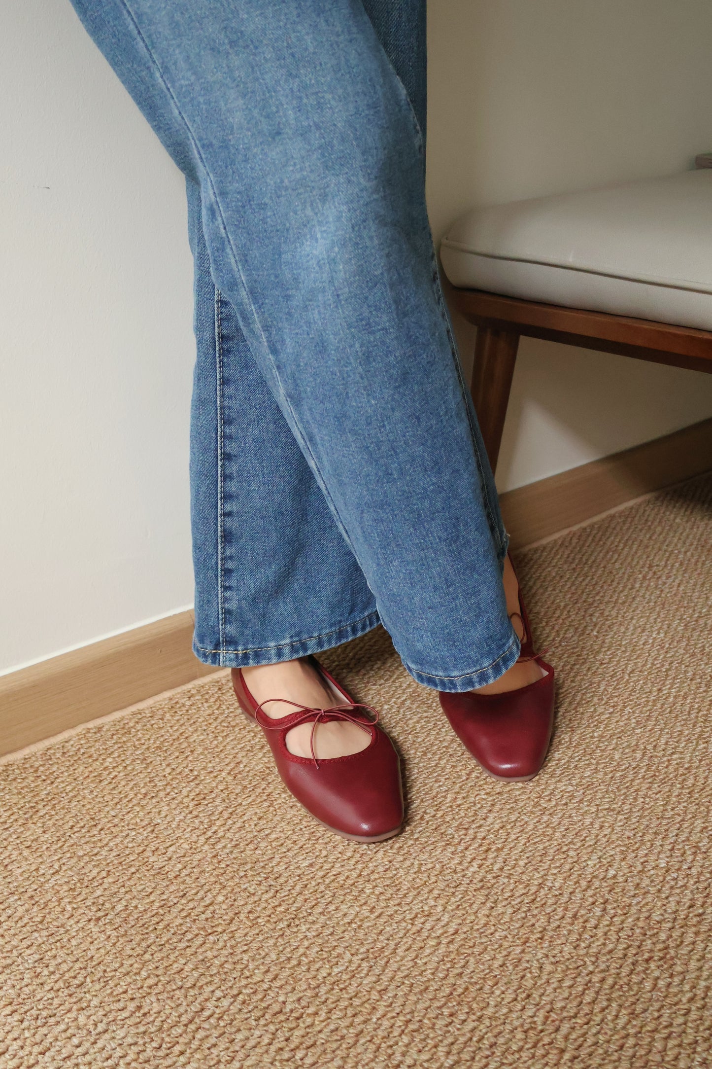 Bernice Mary Janes Flats (Red)
