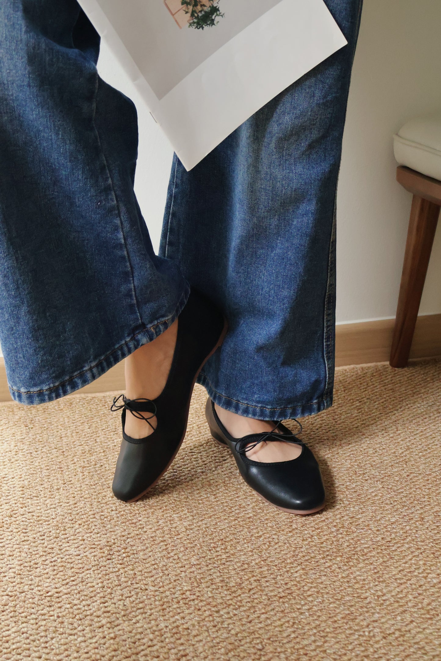 Bernice Mary Janes Flats (Black)