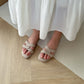 Francine Interlocking Comfy Sandals (Nude)