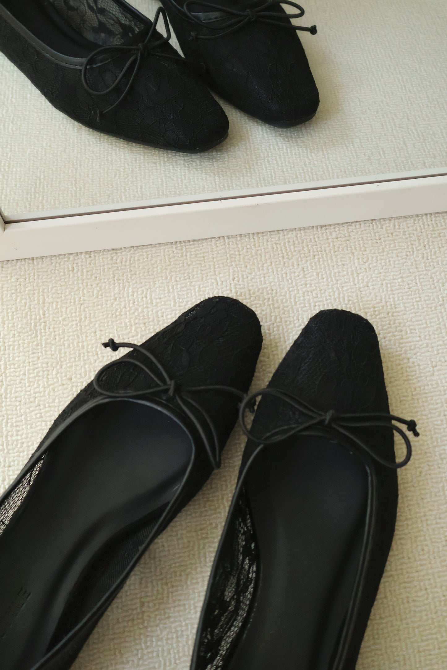 Kendra Lace Fairy Flats (Black / 37 41)