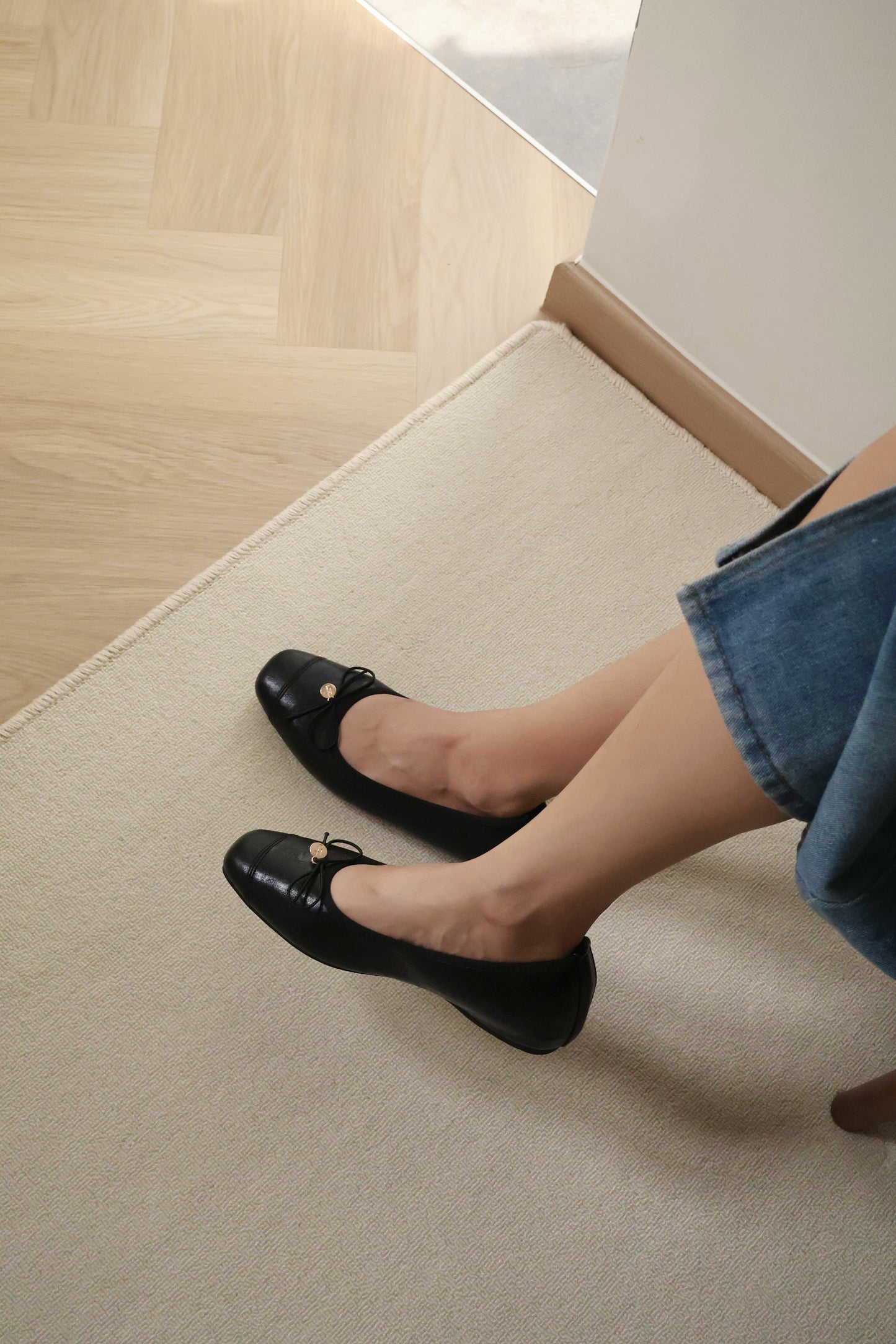 Jaycee Soft Ballet Flats (Black)