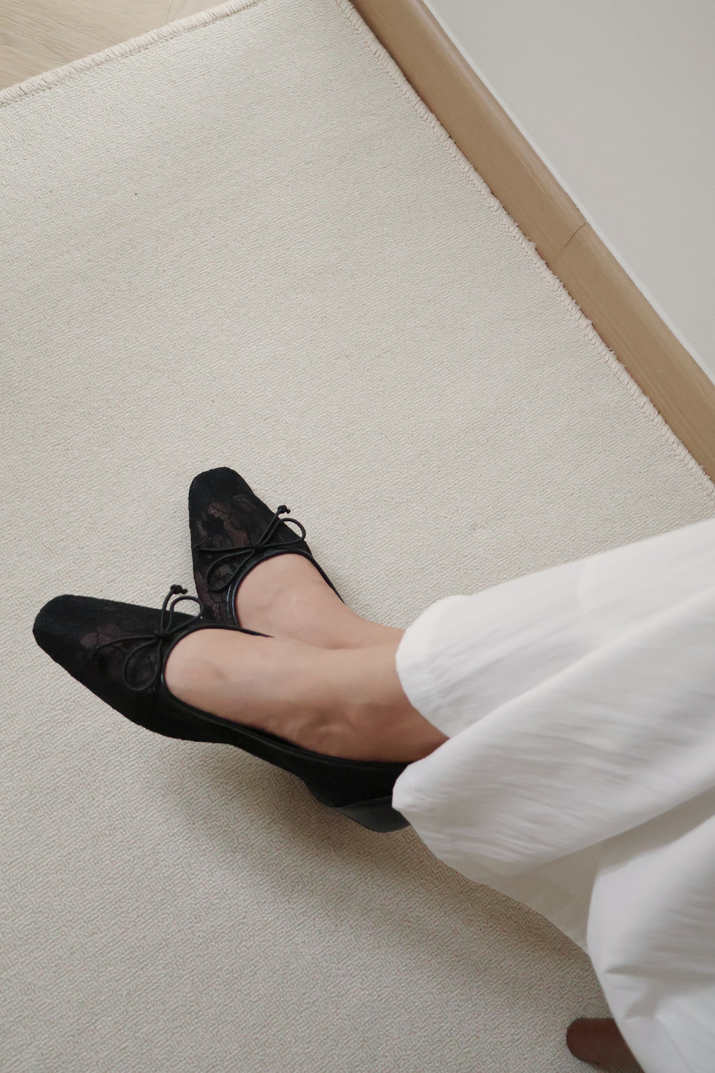 Kendra Lace Fairy Flats (Black / 37 41)