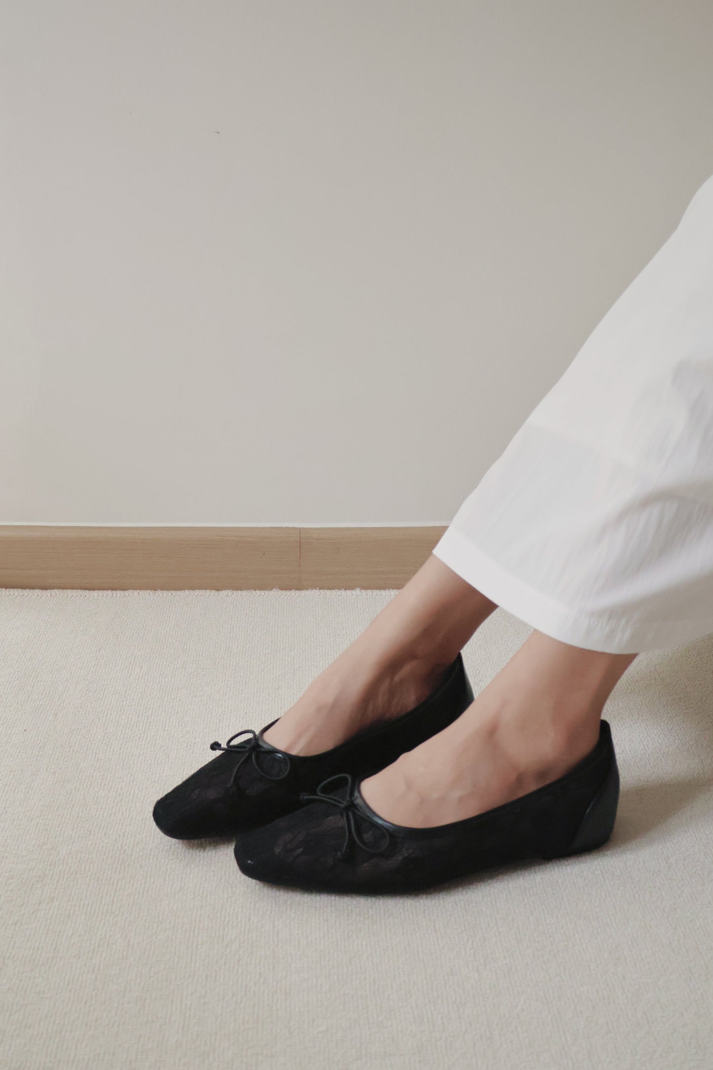 Kendra Lace Fairy Flats (Black / 37 41)