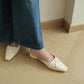 Marissa Bow Flat Mules (Cream White / 39 40 41)