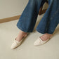Marissa Bow Flat Mules (Cream White / 39 40 41)