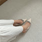 Gloria Rhinestone Pointy Heels (Champagne)