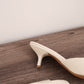 Mirelle Kitten Heeled Mules (Cream White / 35 36 37)