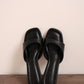 Mirelle Kitten Heeled Mules (Black / 35 36 38 40)