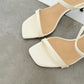 Rachel Classic Strappy High Heels (White)