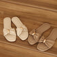 Vera Ribbon Slide Sandals (Cream White)