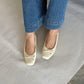Bethel Bow Ballet Flats (Cream White)