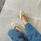 Bethel Bow Ballet Flats (Cream White)