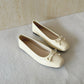 Bethel Bow Ballet Flats (Cream White)