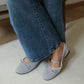 Merey Bow Mary Jane Flats (Grey)