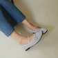 Merey Bow Mary Jane Flats (Grey)
