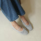 Merey Bow Mary Jane Flats (Grey)