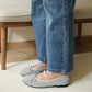 Merey Bow Mary Jane Flats (Grey)