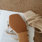 Cassie Strappy Block Heels (Beige)