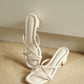 Kay Strappy Block Heels (CreamWhite / 40)