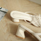 Kay Strappy Block Heels (CreamWhite / 40)