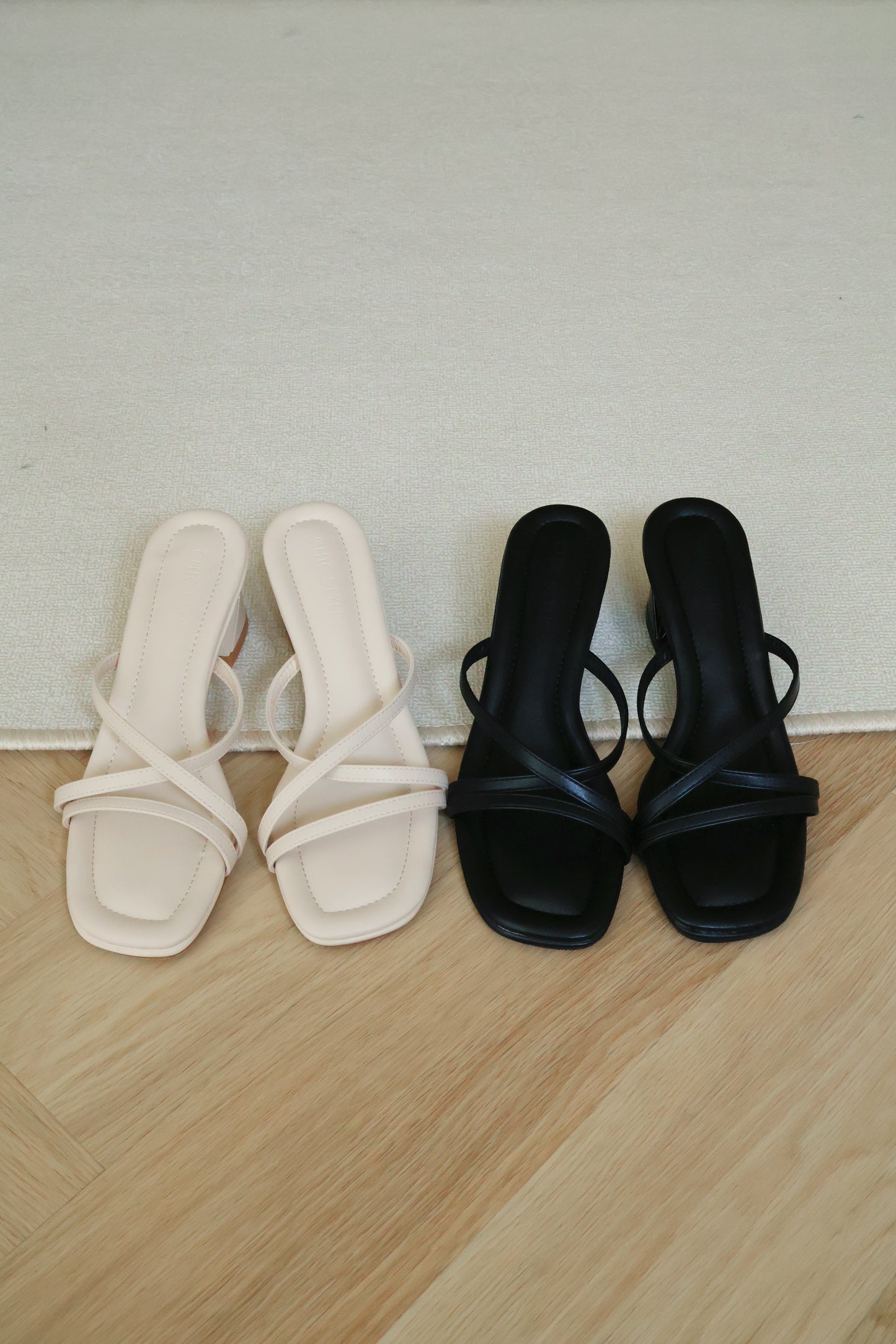 Kay Strappy Block Heels (CreamWhite / 40)