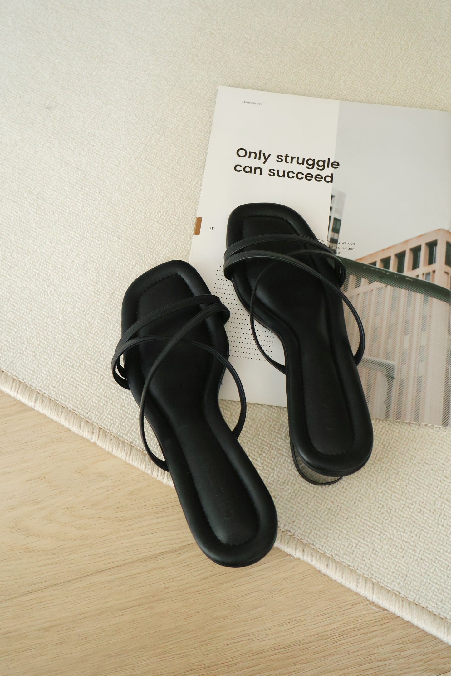 Kay Strappy Block Heels (Black)
