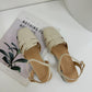 Roselle Interwoven Slingback Sandals (Cream White)