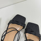 Lara Braided Strappy Low Heels (Black)