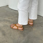 Glenda Roman Cross Sandals (Brown)