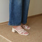 Cassie Strappy Block Heels (CreamWhite)