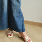 Cassie Strappy Block Heels (CreamWhite)