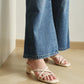 Kay Strappy Block Heels (CreamWhite / 40)