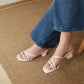 Kay Strappy Block Heels (CreamWhite / 40)