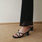 Kay Strappy Block Heels (Black)