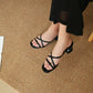 Kay Strappy Block Heels (Black)