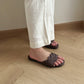 Doris Interwoven Comfy Sandals (Espresso)