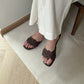 Doris Interwoven Comfy Sandals (Espresso)