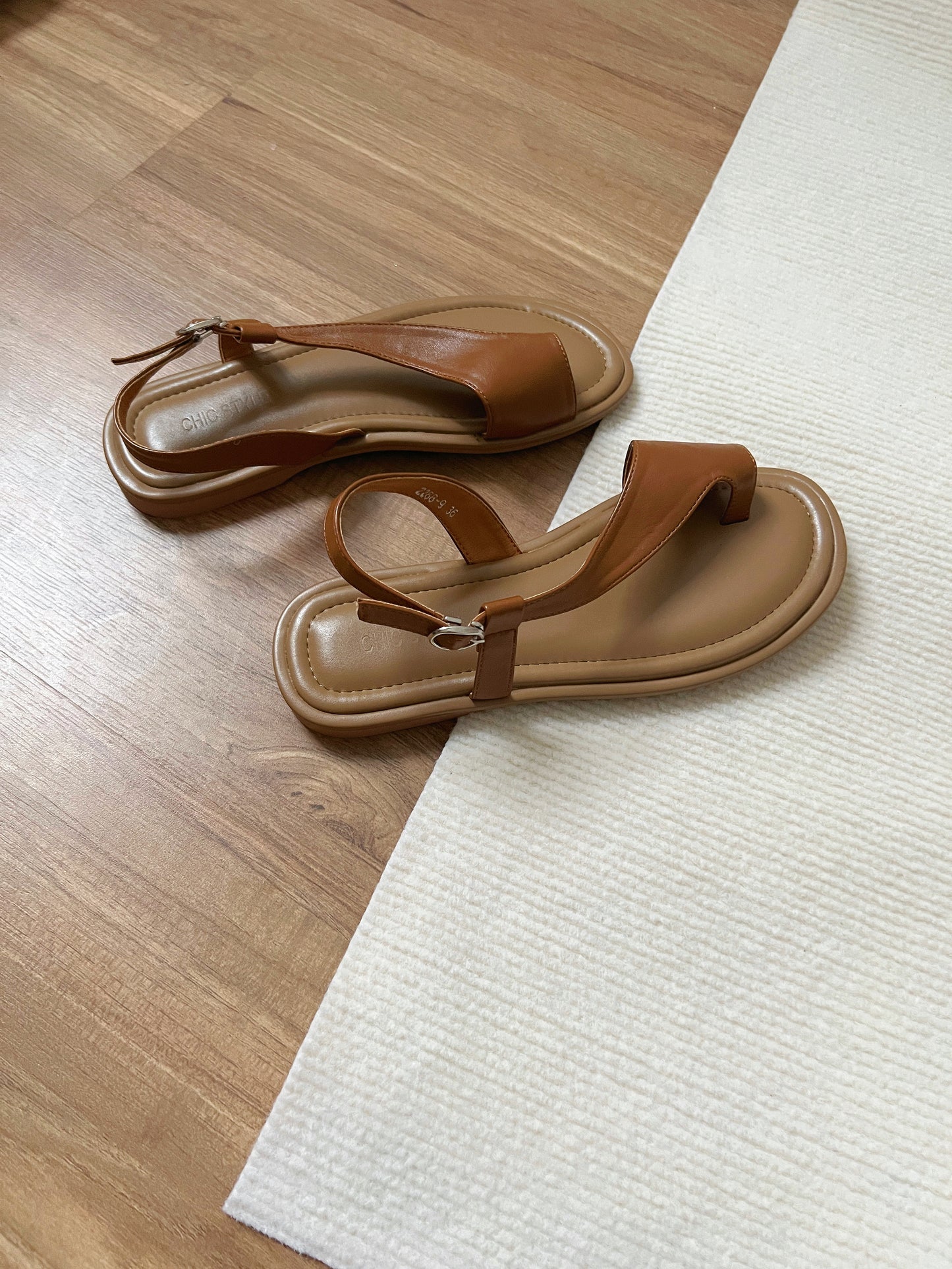 Ashton Roman Slingback Sandals (Brown)