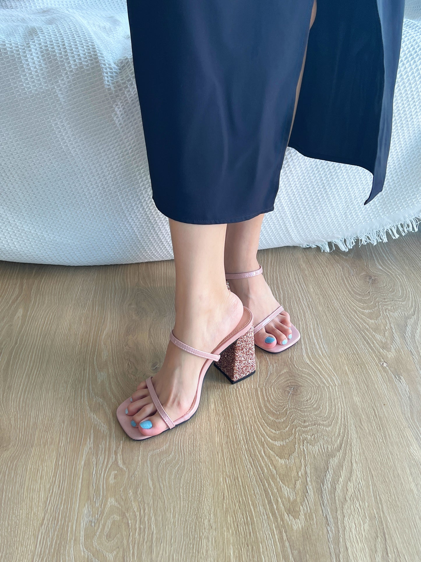 Alexa Glitter Elegant High Heels (Pink)