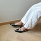 Carmela Pointed Buckled Heels (Black)