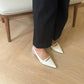 Carmela Pointed Buckled Heels (CreamWhite)